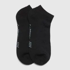 FRANKIE4 Socks-Ankle Adult Black Bamboo Cushioned 2 Pack