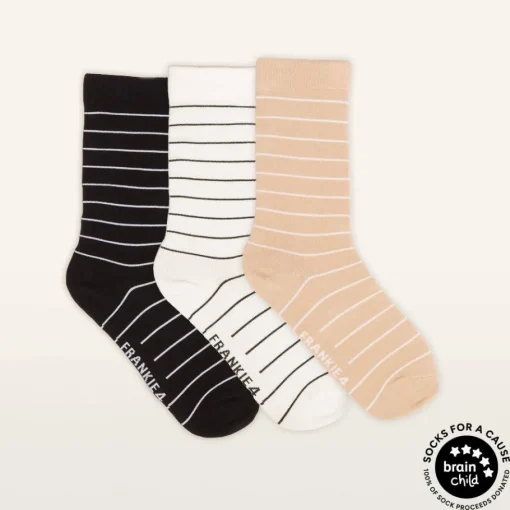 FRANKIE4 Socks-Crew Adult Stripe Multi