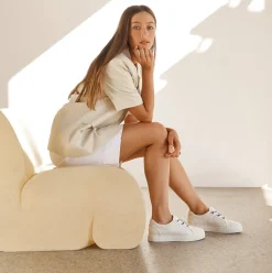 FRANKIE4 White Sneakers-Mya II Emboss