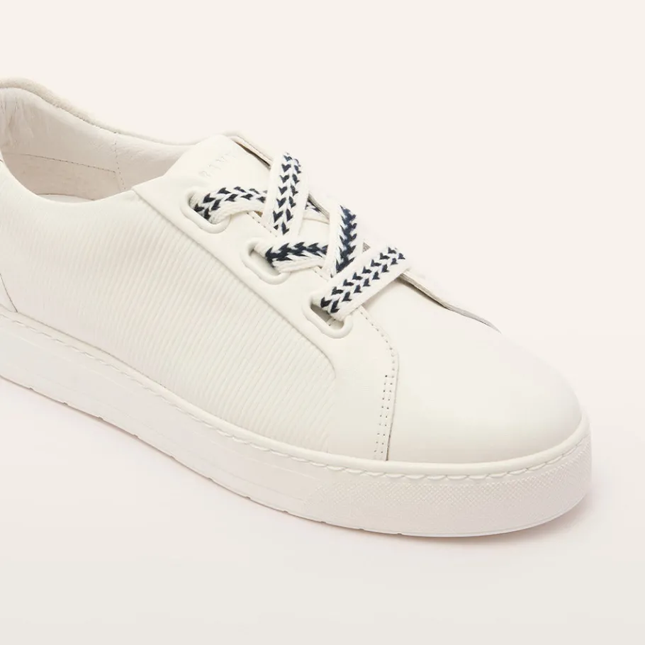 FRANKIE4 White Sneakers-Mya II Emboss