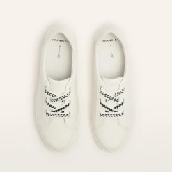 FRANKIE4 White Sneakers-Mya II Emboss
