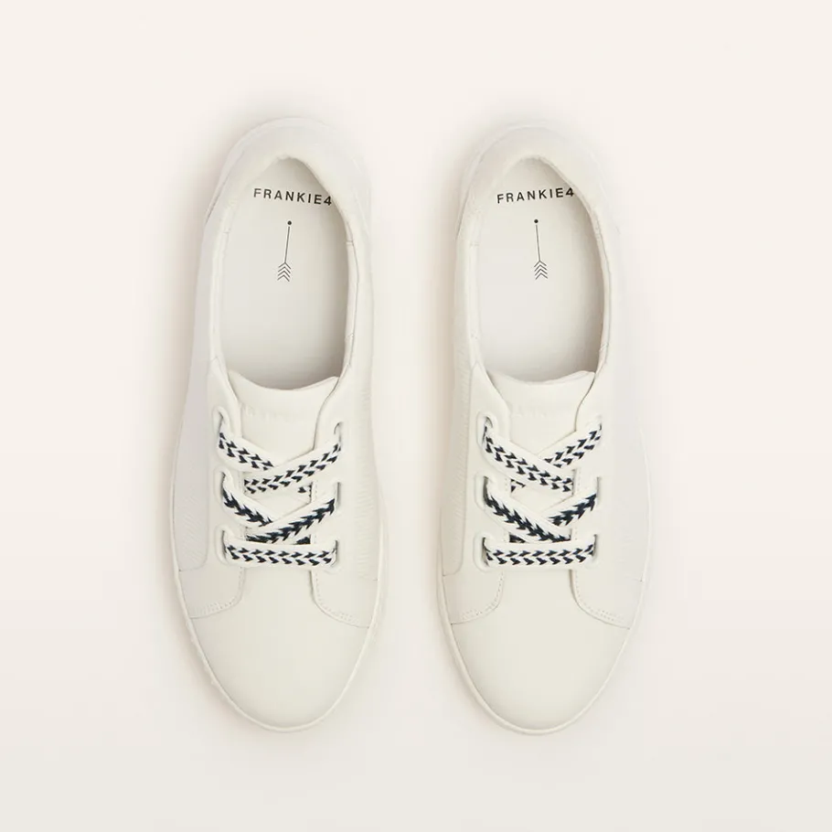 FRANKIE4 White Sneakers-Mya II Emboss